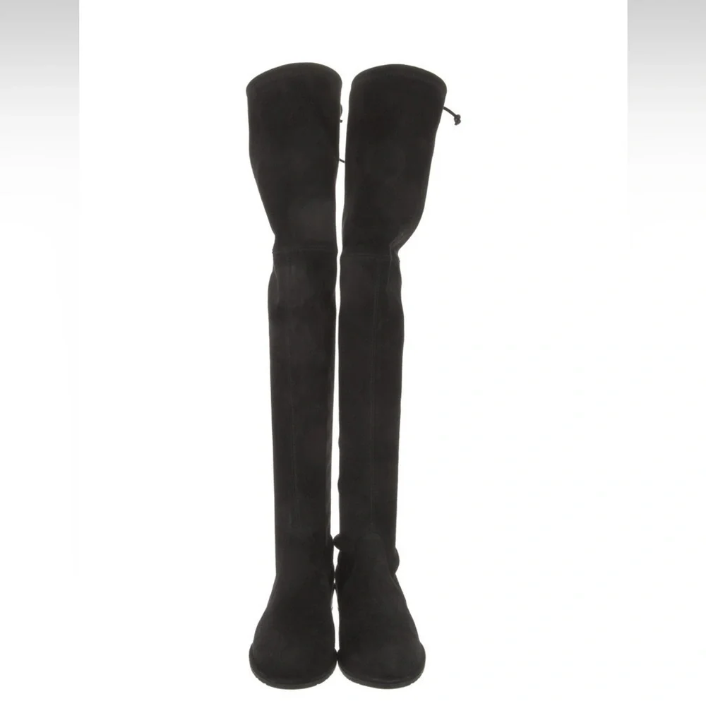 Stuart Weitzman Lowland Black Suede Over The Knee Boot size 5.5